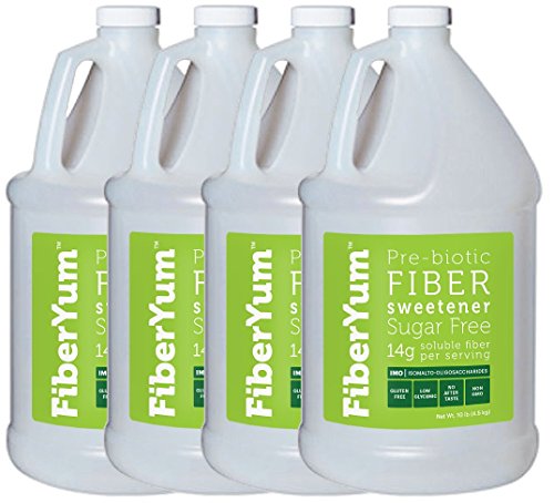 Fiber Yum Non-GMO Corn-Free Pre-Biotic Fiber IMO Syrup Sweetener, 40 Pound Keto Low Calorie Syrup