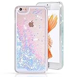 Urberry Iphone 4/4s Case, Running Glitter Cover, Sparkle Love Heart, Creative Design Flowing Liquid Floating Luxury Bling Glitter Sparkle Hard Case for iPhone 4/4S with a Screen Protector
