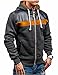 Modfine Men's Long Sleeve Zip-Up Casual Fleece Hoodie Coat Sweatshirt Jacket