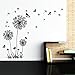 Dooboe Dandelion Wall Decal - Wall Stickers Dandelion Art Decor- Vinyl Large Peel and Stick Removable Mural