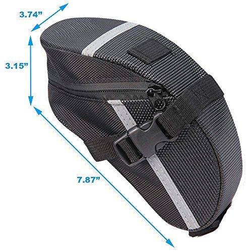 Bike Bag, KITBEST Bicycle Saddle Seat Bag, Multi-Function Cycling Mechanic Repair Tool Kit, Glueless Tire Tube Puncture Repair Patch & Tire Lever & Spoke Wrench & Multi Purpose Hexagon Wrench - Thumbnail 3