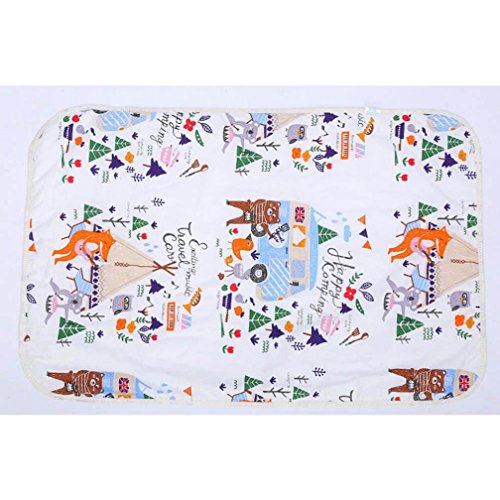 Botrong Newborn Baby Waterproof Pad 3 Layer Sandwiched Cotton Baby Urine Mat (G)
