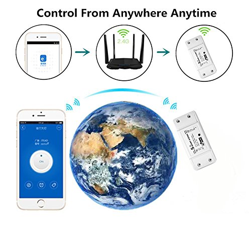 image for WIFI Switch, OXOQO Wireless Remote Timer Control Compatible with House