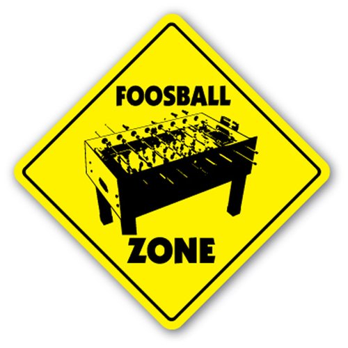 [SignJoker] FOOSBALL ZONE Sign game room table soccer gift Wall Plaque Decoration