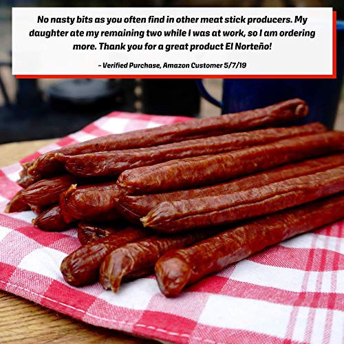 Original Bulk Beef Sticks - One Pounder Beef Jerky Sticks by El Norteño - Low Carb, Low Sugar Smoked Meat Sticks Proudly Made in the USA (16 - 1oz Snack Sticks)