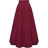 Scarlet Darkness Victorian Skirts for Women Renaissance High Waisted Long Skirt with Pockets