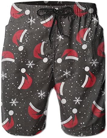 Adult Soft And Breathable Slim Christmas Hats And Snowflakes Short Pants