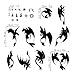 decalmile Black Dragon Wall Stickers Halloween Wall Decals Boys Room Baby Nursery Wall Decor
