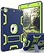 TIANLI New iPad 9.7 Case 2017 Release - Sturdy Kickstand and Shockproof Protection and Heavy Duty for Kids iPad 5th Generation Case,Navy Blue Lemon Yellow