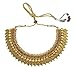 Traditional Style Beautiful Gold Tone Multi Stone Polki Necklace Set Partywear Indian Jewelry