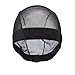 Leeons 5Pack Spandex Dome Style Wig Cap,Ultra Stretch Black Dome Cap,Elastic Hairnets Wig Caps for Men Women