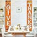 Blulu Give Thanks Hanging Banner Thanksgiving Party Decorations Fall Welcome Banner Autumn Pumpkin Maple Leaf Backdrop Flag Fall Harvest Wall Door Decoration Thanksgiving Porch Sign for Indoor Outdoor