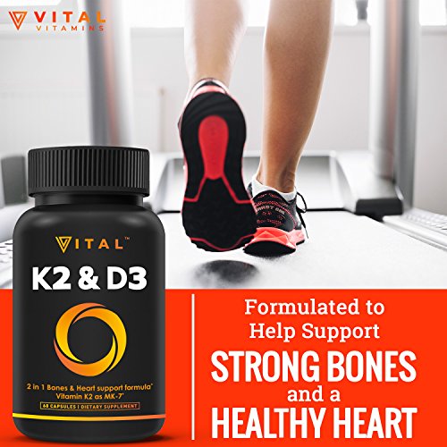 Vitamin K2 (MK7) with D3 Supplement - Vitamin D & K Complex - Bone and Heart Health Formula - 5000 IU Vitamin D3 & 90 mcg Vitamin K2 MK-7-60 Small & Easy to Swallow Vegetable Capsules - Thumbnail 4
