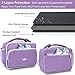 Amersun Kids Lunch Box, Insulated School Lunch Bag with Padded Liner Keep Food Warm Cold for Long Time,Water-resistant Thermal Travel Office Lunch Cooler for Girls Boy-2 Pocket,Purple
