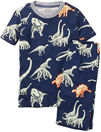 Little Boys Glow-in-The-Dark Pajamas Set Toddler Kids Sleepwear Pjs