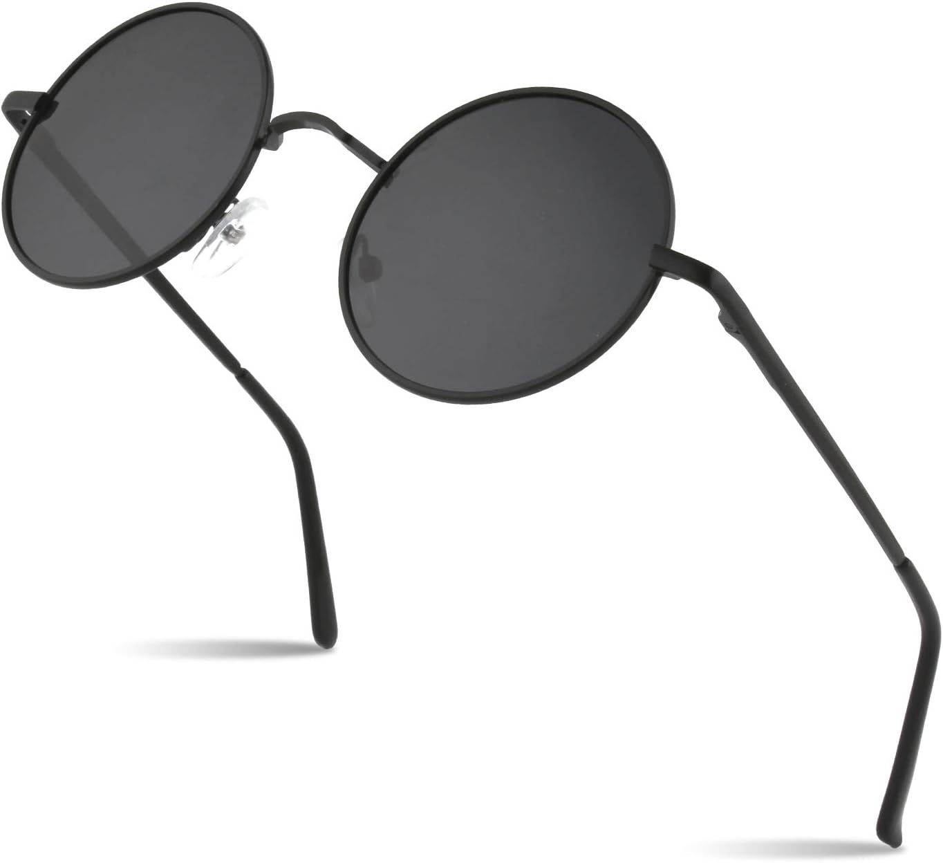 Retro Round Polarized Steampunk Sunglasses Side Shield Goggles Gothic S92-ADVANCED POLARIZED