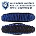 Frijid Parahandle - Paracord Handle for 30 oz Stainless Steel Tumblers such as YETI, RTIC, ORCA, SIC, etc. (Blue and Black)