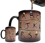 Magic Color Changing Heat Sensitive 11oz Grade A Ceramic Christmas Light Mug/Cup - Stranger Things Inspired - Foam Box - Perfect Gift