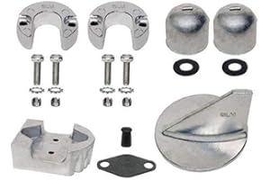 GLM MARINE Mercruiser Aluminum Anode Kit Compatible with Mercruiser MR and Mercruiser Alpha One 1984-90 Replaces OEM # 888756Q02