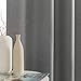 jinchan Linen Textured Curtain 84 Inch Long for Living Room Room Darkening Thermal Insulated Grommet Top Window Drape for Bedroom 52x84 Grey 1 Panel