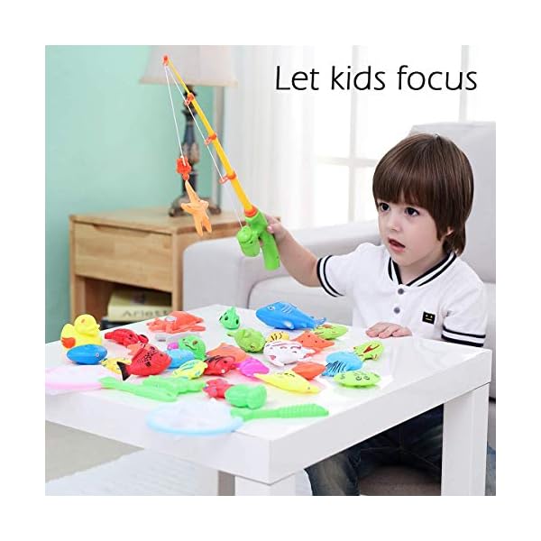 CozyBomB-Magnetic-Fishing-Toys-Game-Set-for-Kids-for-Bath-Time-Pool-Party-with-Pole-Rod-Net-Plastic-Floating-Fish-Toddler-Education-Teaching-and-Learning-Colors-Ocean-Sea-Animals-Large CozyBomB Magnetic Fishing Toys Game Set for Kids for Bath Time Pool Party with Pole Rod Net, Plastic Floating Fish…