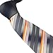 Coachella Ties Gray Plaids Knot Contrast Gray Orange Stripes Tie Formal Necktie