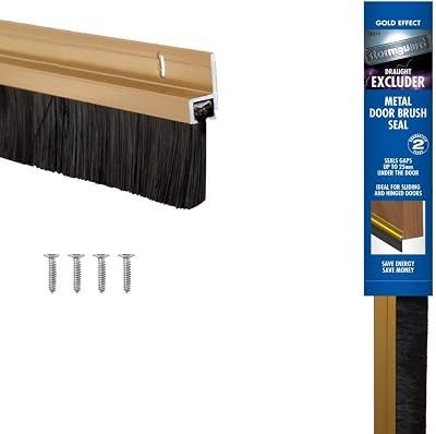 Stormguard Gold Door Brush Strip Draught Excluder 25mm Fits Under Door