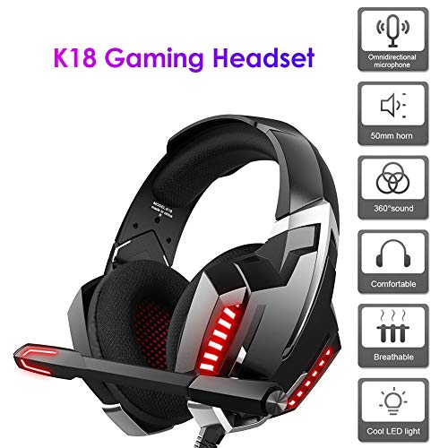 Laptop, PS4, Xbox Gamer Headphone (Red 