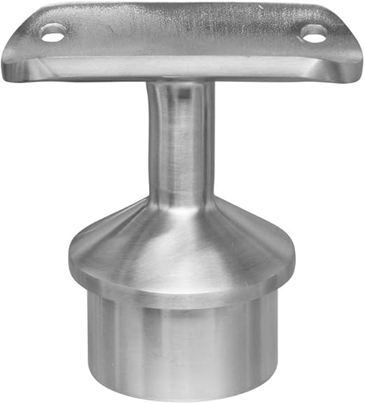 T 316 Stainless Steel Round Post Cap with Fixed Radius Hand Rail Saddle