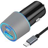 45W Fast USB C Car Charger Adapter with 3.3ft Type C Cable for Google Pixel | Android Phone Plug PD/PPS &amp; QC3.0 Cigarette Lighter Adapter Charging for Google Pixel 11 Pro XL/10/9/8/7, Galaxy S26+/S25