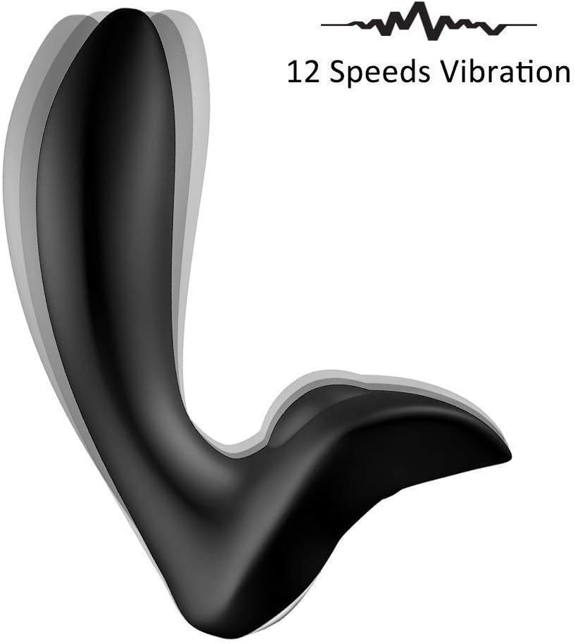 Stimulor Supply Vibrating Speed and Patterns Waterproof Silicone Plug for Body Massage 12 Waterproof Vibrating Bum Anal_Beads Black- Messager with Multiple Vibrating Speed and Patterns