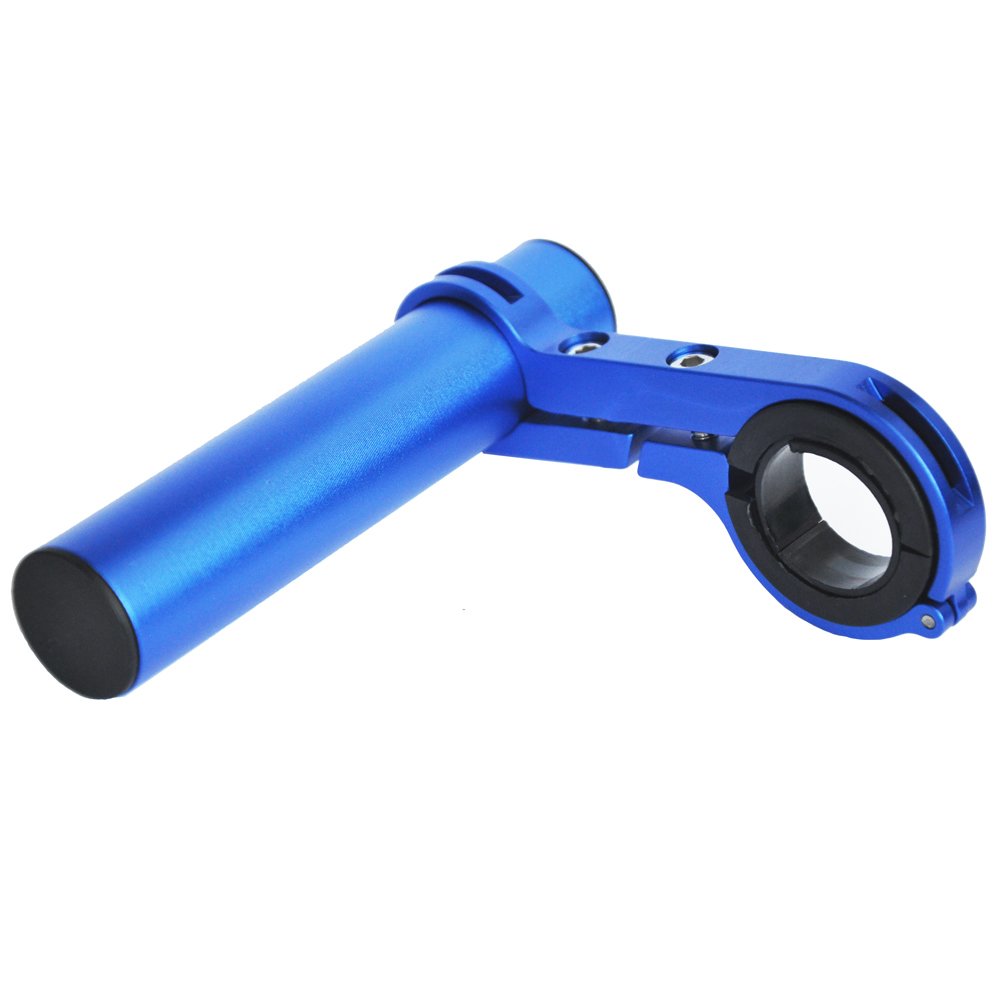 UPANBIKE Bike Handlebar Extender Aluminum Alloy Bracket Extension for Bicycle Speedometer Mount Headlight Flashlight Lamp Holder (Blue 10cm Single clamp)