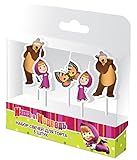 [RusToyShop] 5psc Party SET Set of Candles for Cake Masha and the Bear Holiday for Holiday Topper