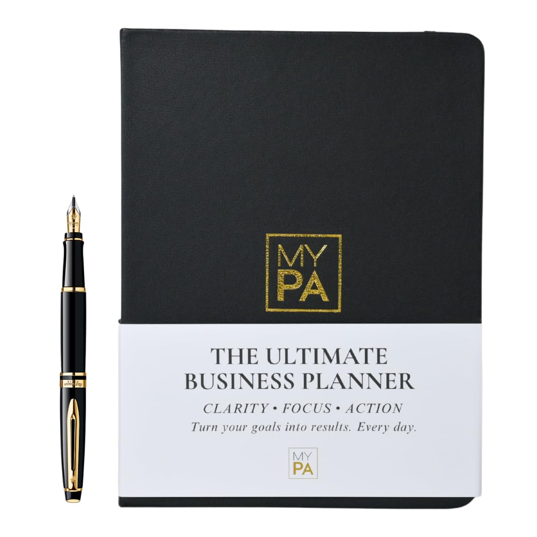 MY PA Planner 2026 | 12 Month Planner | Business & Productivity Planner for Entrepreneurs | Weekly Time Blocking, Goal Setting, Projects & Finance | Lay-flat Vegan Leather | 7×9 in | Full Year Dated