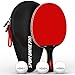 Ping Pong Paddle with Killer Spin + Case for Free - Professional Table Tennis Racket for Beginner and Advanced Players - Improve Your Ping Pong Skills with JT Ping Pong Paddle Set (Light red)