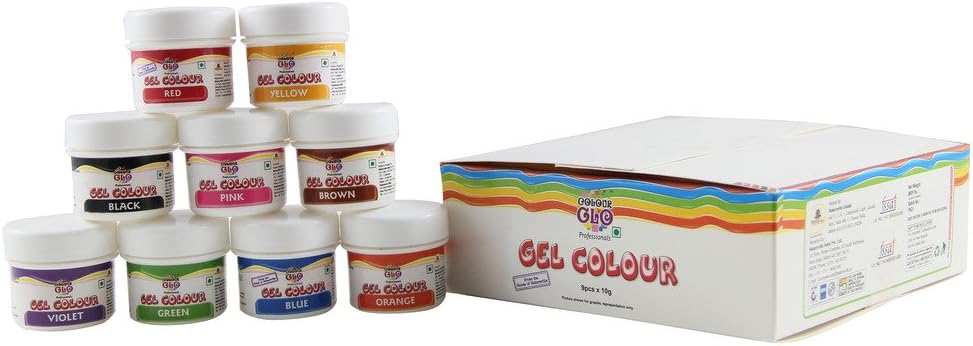 Colour glo Colourglo Gel Colour kit (9pcsx10gm), 90 g