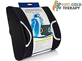 Vaunn Medical Lumbar Back Support Cushion Pillow with Warm/Cool Gel Pad and Removable Firm Insert