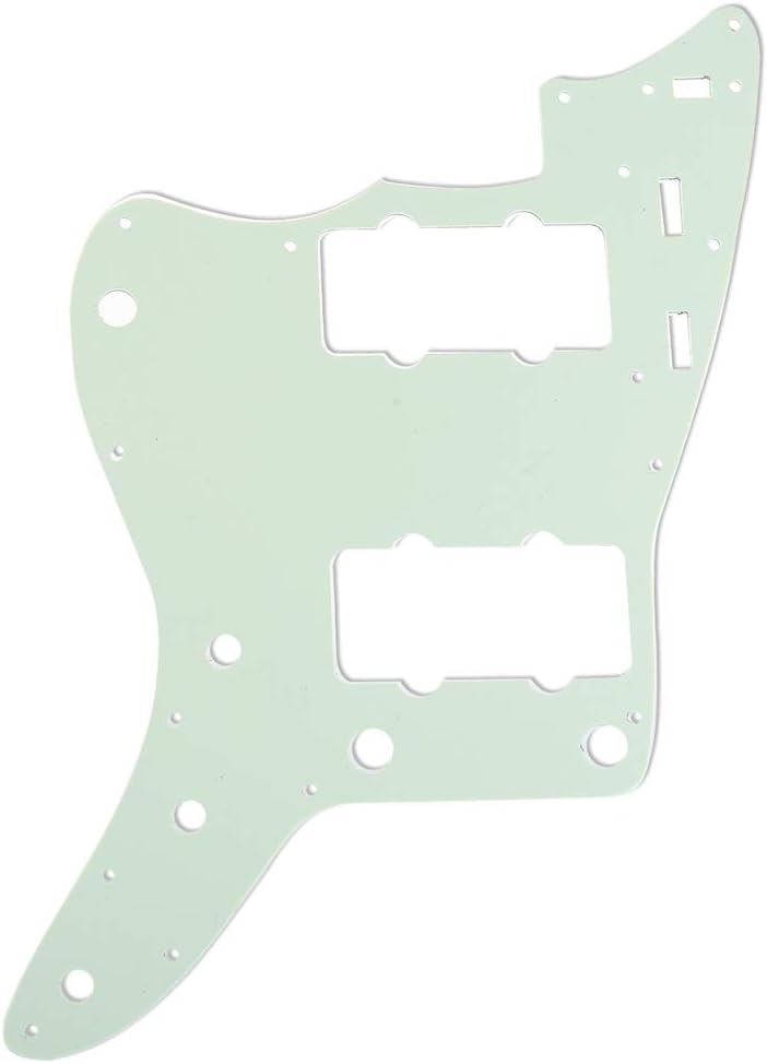 Musiclily Pro 13-Hole 65 60s Vintage Guitar Pickguard for Fender American Jazzmaster 3Ply Mint Green - Image 3