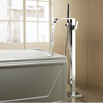 Chrome Finished Freestanding Tub Filler Floor Standing ...