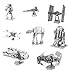 Metal Earth 3D Model Kits - Star Wars Complete Set of 8 - X-Wing - Destroyer Droid - Imperial Star Destroyer - TIE Fighter - R2-D2 - at-at - Millenium Falcon - Darth Vader's TIE Fighter