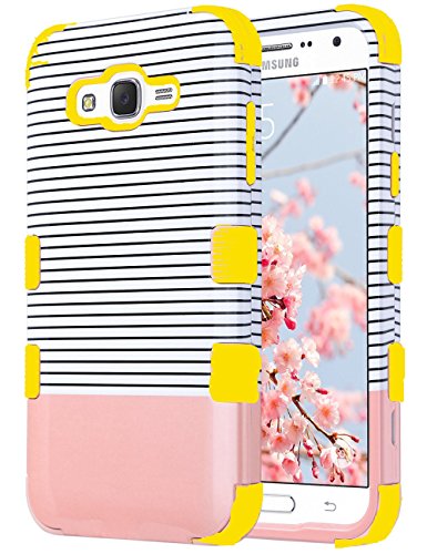 Galaxy J7 Case, ULAK Anti Slip Galaxy J7 Case Dust Scratch Shockproof Protective Cover for Samsung Galaxy J7 J700 (2015) with Hybrid High Soft Silicone + Hard PC Case (Purple/Blue)