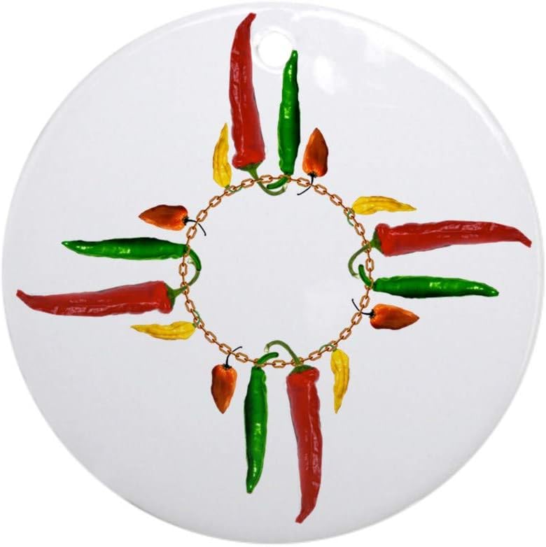 Amazon.com: CafePress Chile Pepper Zia Symbol Round Ornament Round