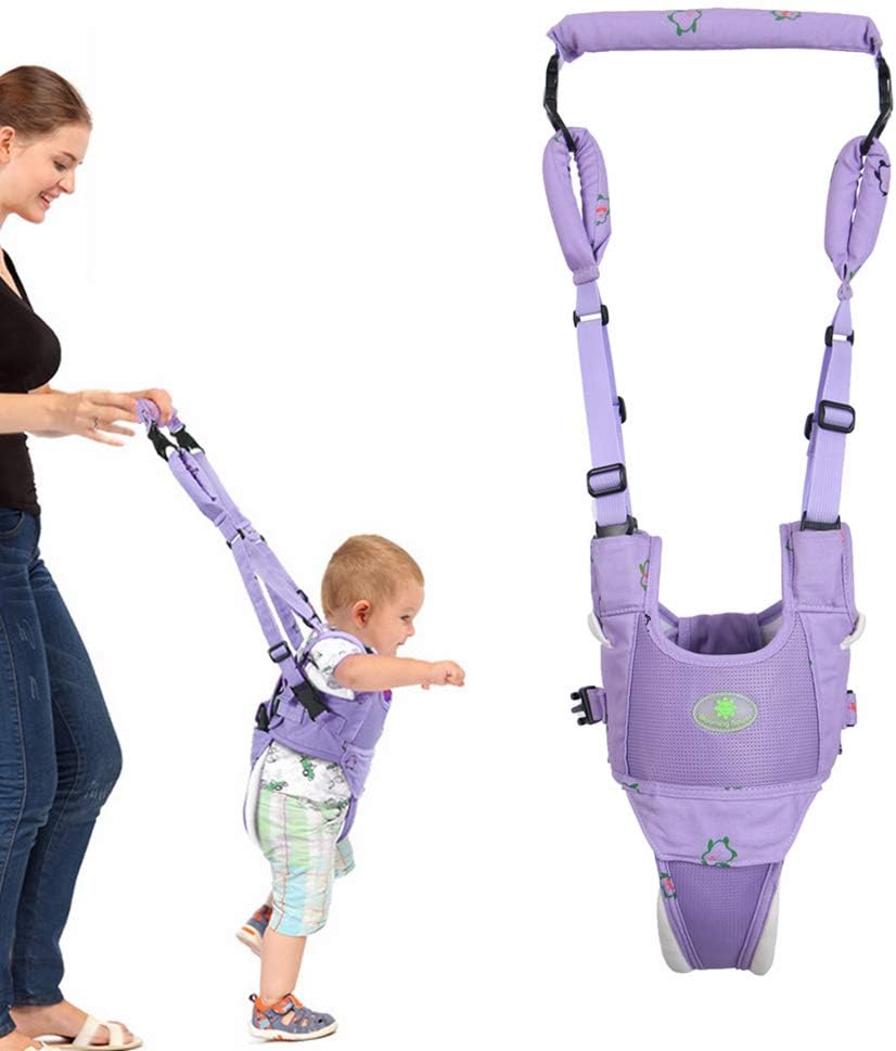 Greeben Toddler walking Assistant Baby Walking Harness, New Idea Handle Baby Walker, Multi Functional Safety Stand Walking Tools for Baby (8-24 months) (Purple)
