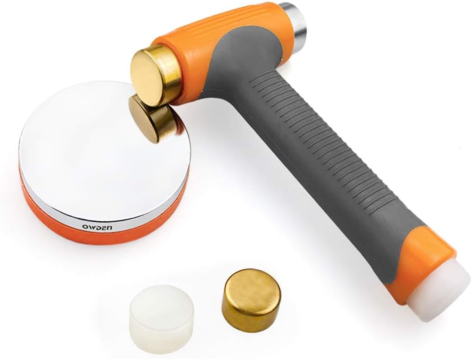 OWDEN Professional Jewelry Metal Stamps Hammer with 2 Replace Hammer Heads No