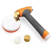 OWDEN Metal Stamps Hammer and Bench Block for Jewelry Stamping Working. | 3 Interchangeable Hammer Heads(Steel,Brass,Nylon) and No-Rebound Steel Bench Block for Metal Stamps and Jewelry DIY working