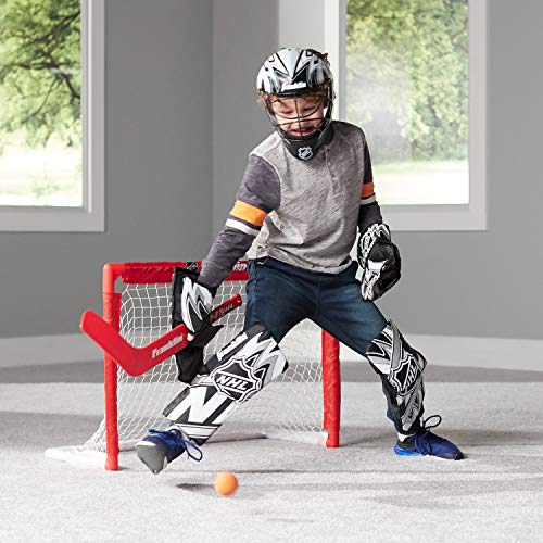 Franklin Sports 12436 NHL Mini Hockey Goalie Equipment with Mask Set, Colors May Vary, 410 yrs