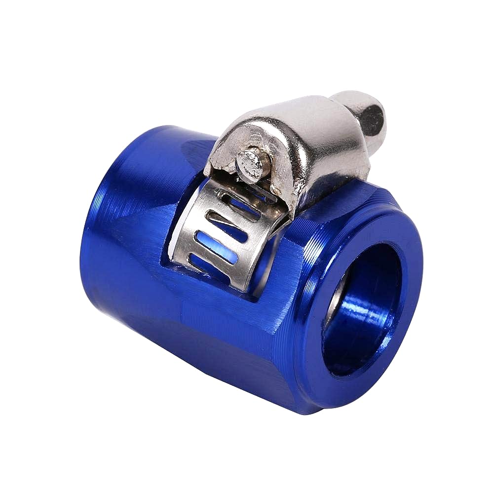AN6 Hose End Finished Clamp, AN6 Hose End Finishers Fuel Oil Water Line Clip Clamp for Auto Car(Blue)