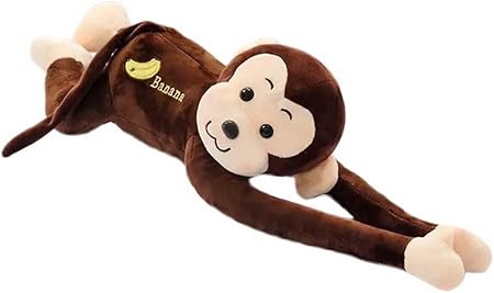 Amazon ビグッド Bigood クリスマス 可愛い ふわふわ ぬいぐるみ さる 小さい ぬいぐるみ 抱き枕 プレゼント イベント 誕生日 置物 テナガザル 手長アニマル 雑貨 インテリア ブラウン 65cm ぬいぐるみ おもちゃ