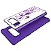 Galaxy Note 8 Case, MicroP Hybrid Dual Layer Silicone Plastic Armor Defender Phone Case Cover for Samsung Galaxy Note8 (Armor Purple Flower)
