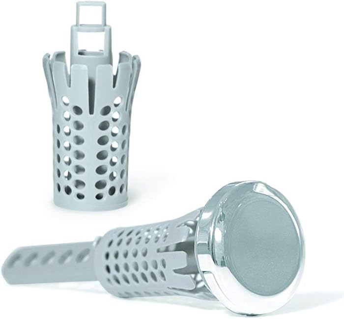 Drain Strain Drain Clog Preventing Pop-Up Strainer with 2 Hair Catcher Baskets Fits Most 1.25" - 1.5" Bathroom Sinks, Chrome